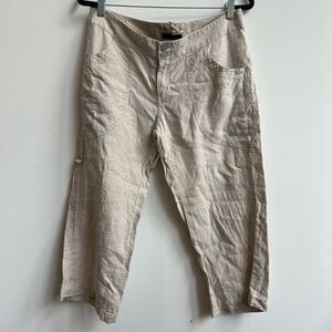 Y2K Express Women's Mid Rise Cargo Capri Tan Pants Size 12